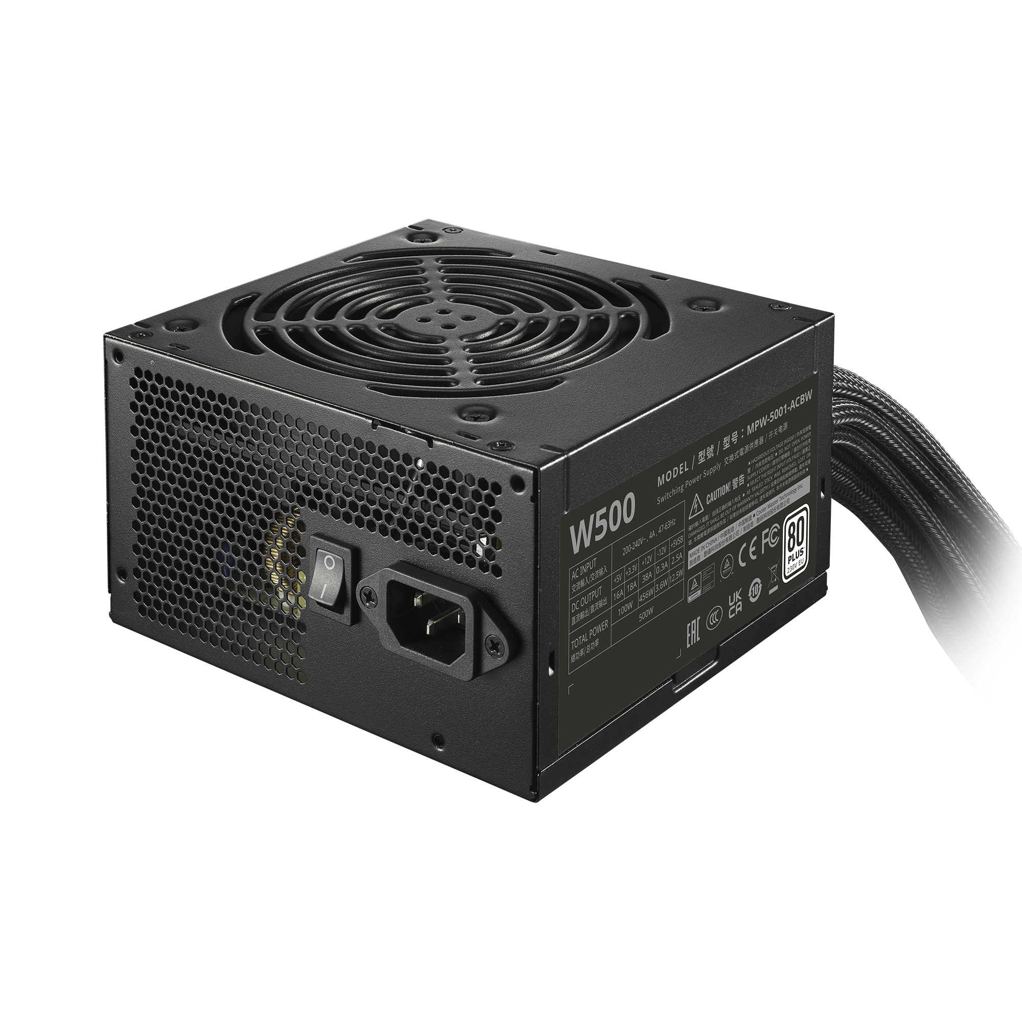 ELITE NEX White 500 230V Black Mesh Cable image number 1