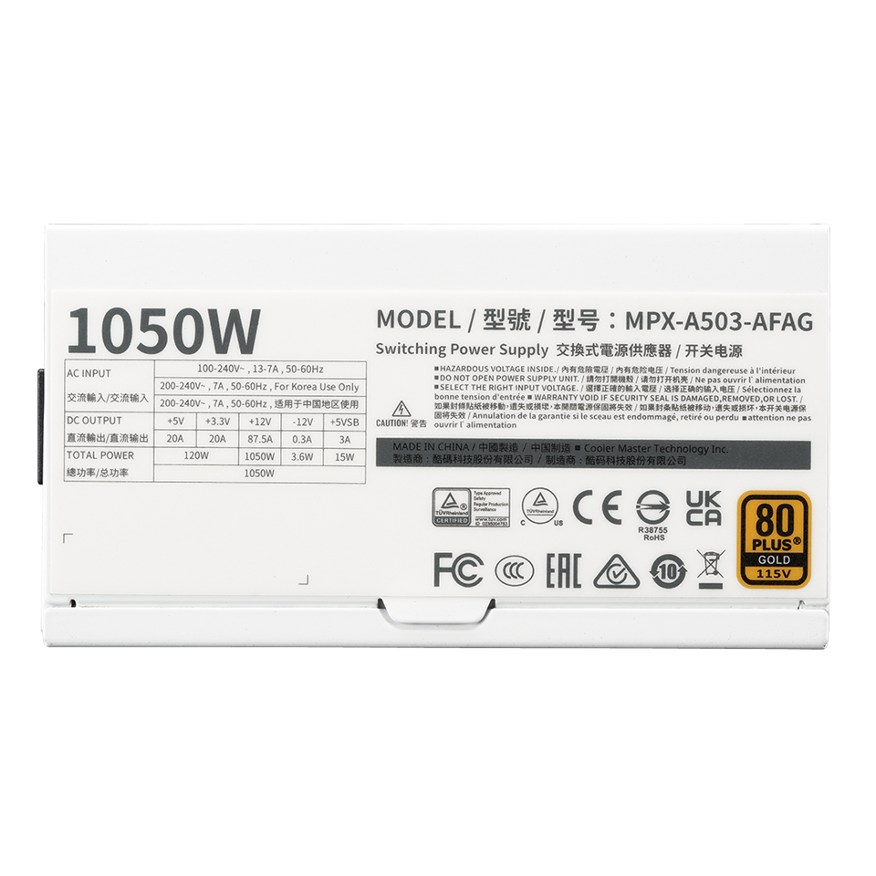 GX III Gold 1050 ATX 3.1 White Edition image number 6