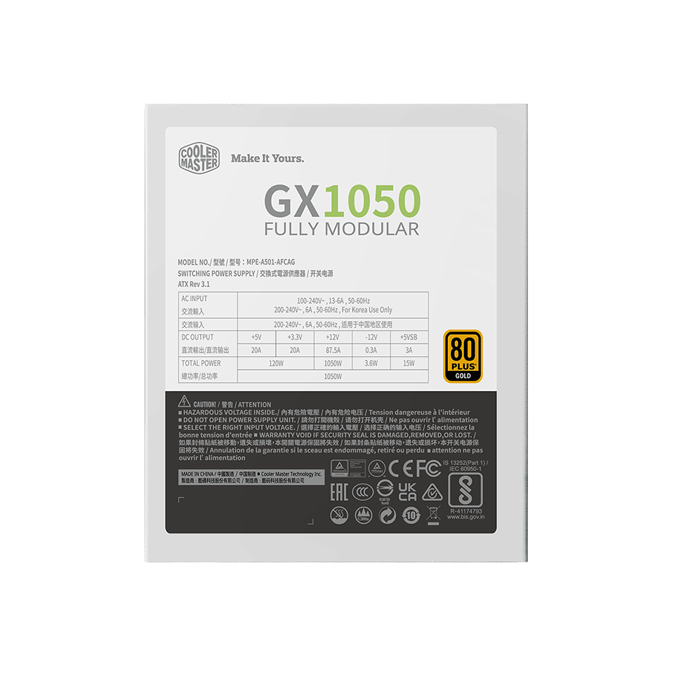 GX Gold 1050 ATX 3.1 White Edition image number 2