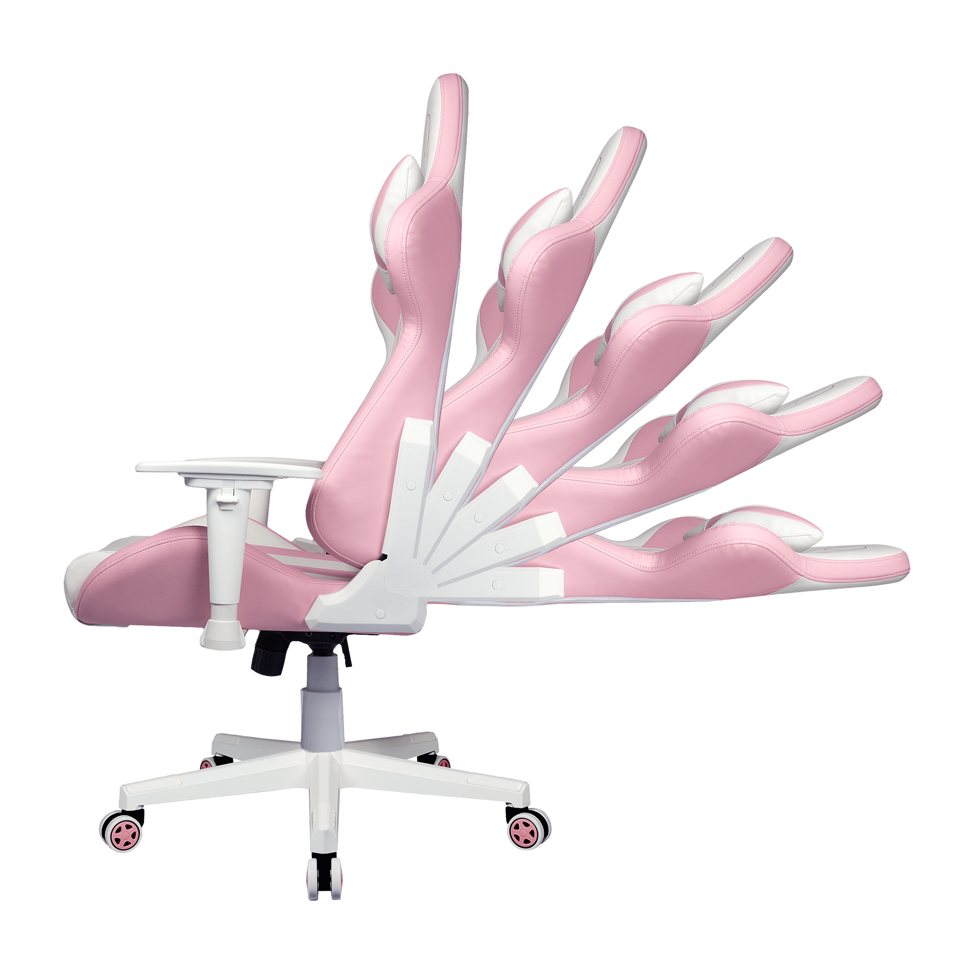 Caliber R1S Rose Gaming Chair - Rose White & Rose Gray image number 5